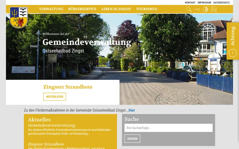 Gemeinde Ostseeheilbad Zingst homepage