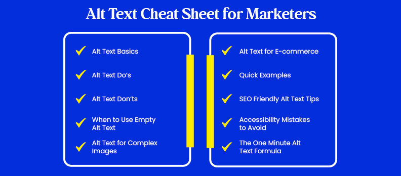 Alt Text Cheat Sheet for Marketers Alt Text Cheat Sheet for Marketers