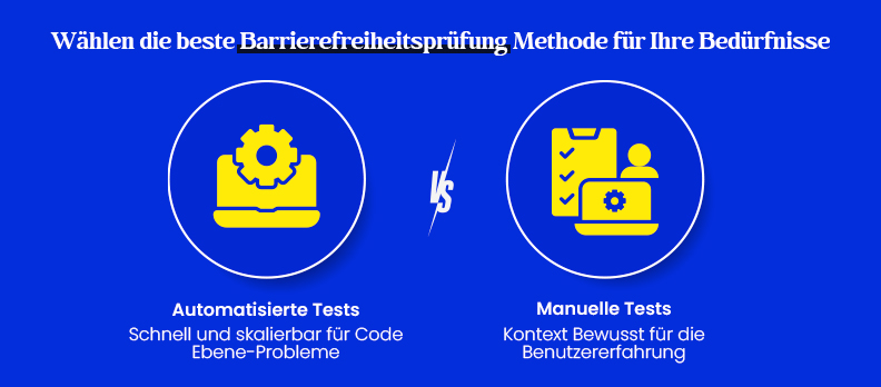 Automatisierte vs. manuelle Barrierefreiheittests: Ein praktischer Leitfaden