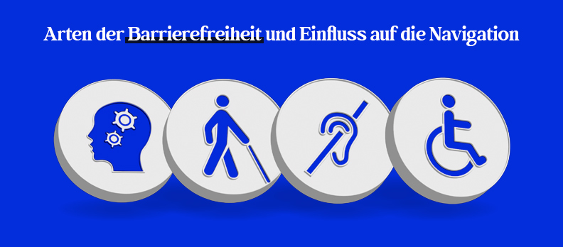 Arten der Barrierefreiheit und Einfluss auf die Navigation