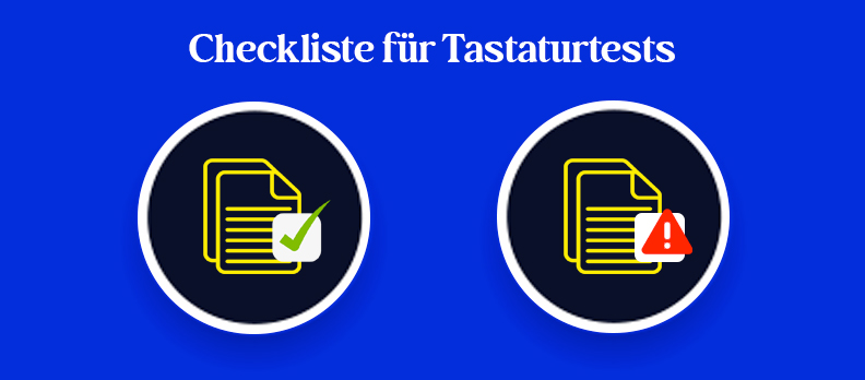 Checkliste für Tastaturtests